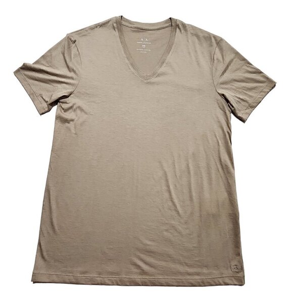 Armani Exchange Men's Slim T-shirt V-neck Pima Cotton Tee‎ A|X Logo - Picture 1 of 4